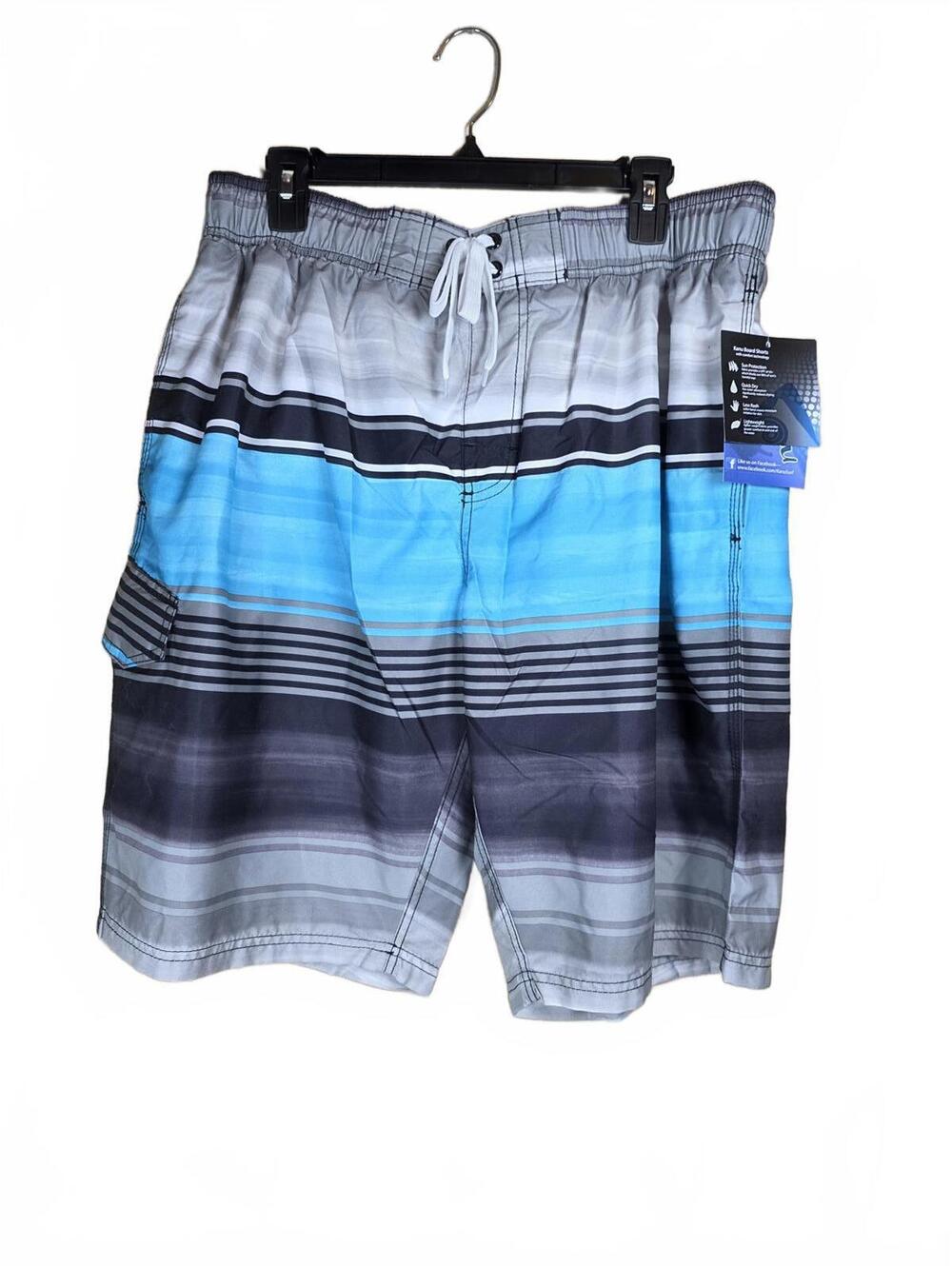 Kanu Surf Men’s Flex Swim Trunks Avalon Black/Aqua XL